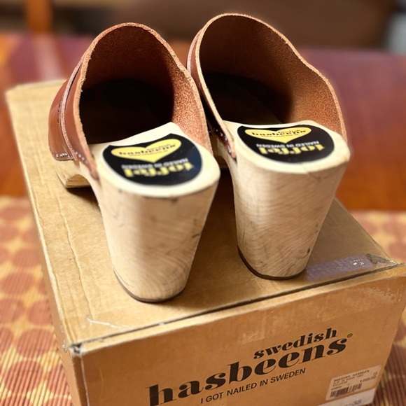 Swedish Hasbeen Clog - Classic Sky High - Cognac (color no longer available) - Picture 3 of 4